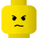 download Lego Smiley Angry clipart image with 0 hue color