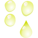 download Set Of Water Drops clipart image with 225 hue color