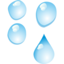 download Set Of Water Drops clipart image with 0 hue color