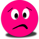 download Ashamed Smiley Pink Emoticon clipart image with 0 hue color