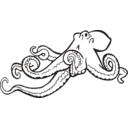 download Coloring Book Octopus clipart image with 45 hue color