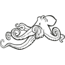 download Coloring Book Octopus clipart image with 90 hue color
