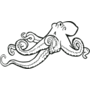 download Coloring Book Octopus clipart image with 135 hue color
