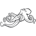 download Coloring Book Octopus clipart image with 225 hue color