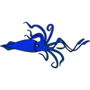 download Squid clipart image with 270 hue color