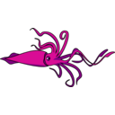 download Squid clipart image with 0 hue color