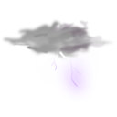 download Weather Icon Thunder clipart image with 90 hue color