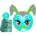 download Rabbit Smiley Emoticon clipart image with 135 hue color