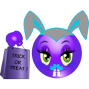 download Rabbit Smiley Emoticon clipart image with 225 hue color