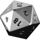 download D20 clipart image with 0 hue color