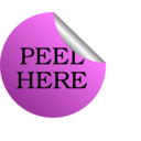 download Peel Sticker clipart image with 90 hue color