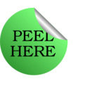 download Peel Sticker clipart image with 270 hue color