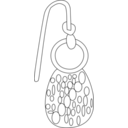 download Earring clipart image with 0 hue color