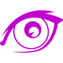 download Simple Eye clipart image with 270 hue color