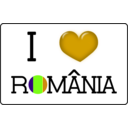 download I Love Romania clipart image with 45 hue color