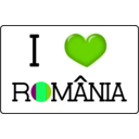 download I Love Romania clipart image with 90 hue color