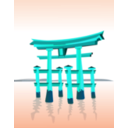 download Torii clipart image with 180 hue color