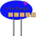 download Vintage Sign clipart image with 225 hue color