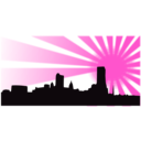 download Cityskyline01 clipart image with 270 hue color