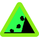 download Falling Rocks From Rhs Roadsign clipart image with 90 hue color