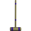 download Croquet Mallet clipart image with 0 hue color
