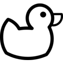 download Duck Outline clipart image with 45 hue color