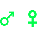 download International Symbol For Male Female clipart image with 90 hue color