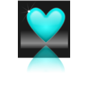 download Shiny Heart clipart image with 180 hue color