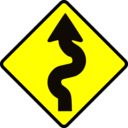 Caution Winding Road