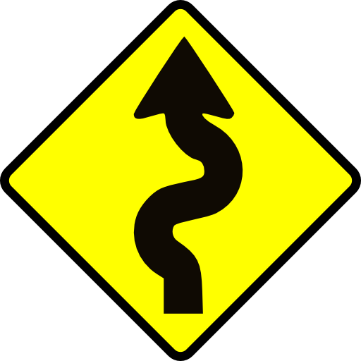 Caution Winding Road