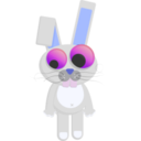 download Cartoon Rabbit clipart image with 225 hue color