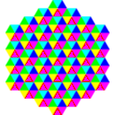 download Hexagonal Triangle Tessellation clipart image with 180 hue color