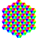 download Hexagonal Triangle Tessellation clipart image with 0 hue color