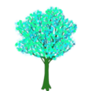 download Tree In Spring clipart image with 90 hue color
