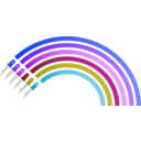 download Light Emiting Diodes Rainbow clipart image with 225 hue color