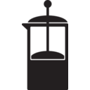 download Kitchen Icon Coffee French Press clipart image with 0 hue color