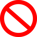 download Panneau Interdit Forbidden Road Sign Basic clipart image with 0 hue color