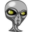 download Angry Alien clipart image with 180 hue color