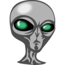 download Angry Alien clipart image with 270 hue color