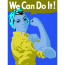 download We Can Do It clipart image with 180 hue color