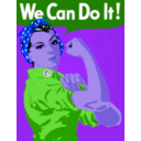 download We Can Do It clipart image with 225 hue color