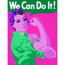 download We Can Do It clipart image with 270 hue color