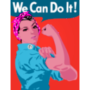 download We Can Do It clipart image with 315 hue color