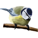 download Blue Tit clipart image with 0 hue color