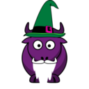 download Cartoon Gnu Wizard clipart image with 270 hue color