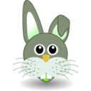 download Funny Bunny Face clipart image with 90 hue color
