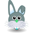 download Funny Bunny Face clipart image with 180 hue color