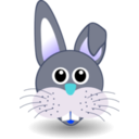 download Funny Bunny Face clipart image with 225 hue color