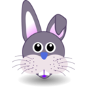 download Funny Bunny Face clipart image with 270 hue color