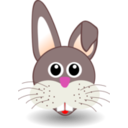 download Funny Bunny Face clipart image with 0 hue color
